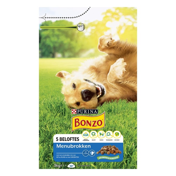 Bonzo adult menu brokken kip voorkant