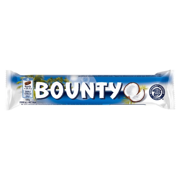 Bounty melkchocolade met kokos voorkant