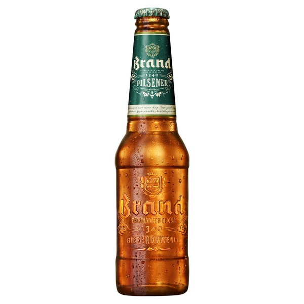 Brand pils fles voorkant