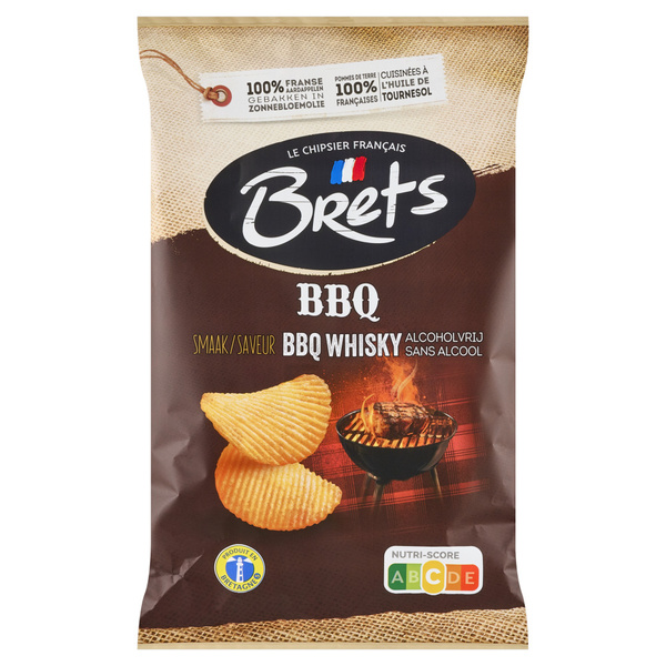 Brets Brets Chips Smaak BBQ Whiskey voorkant