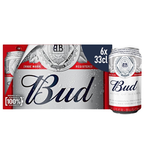 Bud bier blond 6-pack voorkant