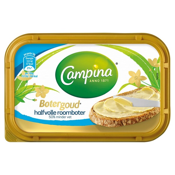 Campina botergoud halfvolle roomboter voorkant