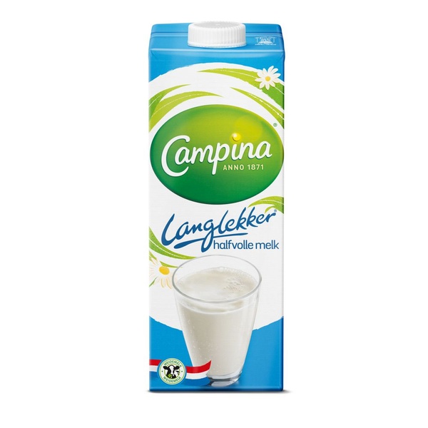 Campina half volle houdbare melk voorkant