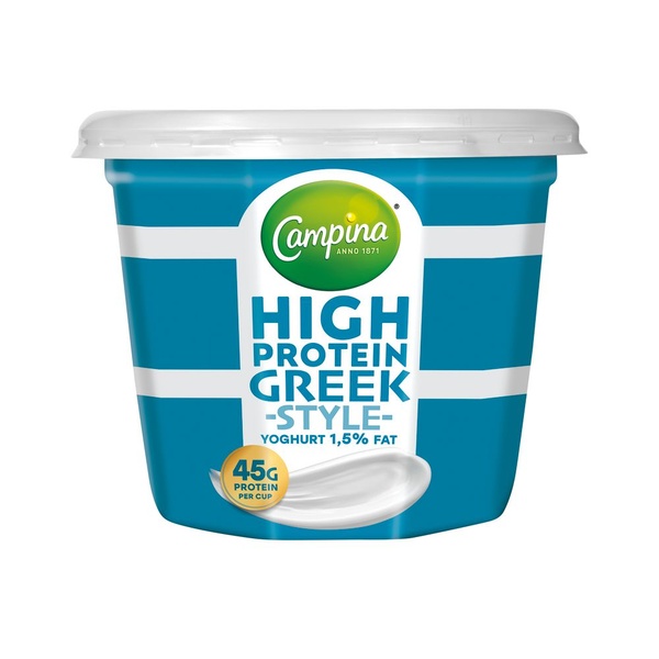 Campina kwark greek style high protein 1,5% voorkant