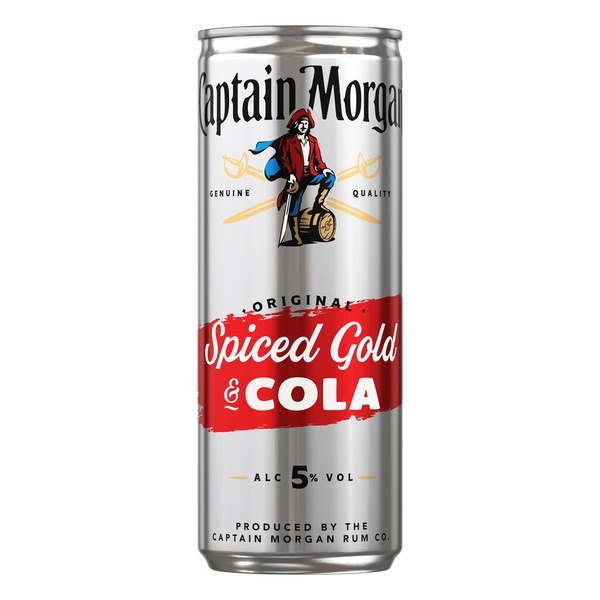 Captain Morgan spiced gold  & cola voorkant