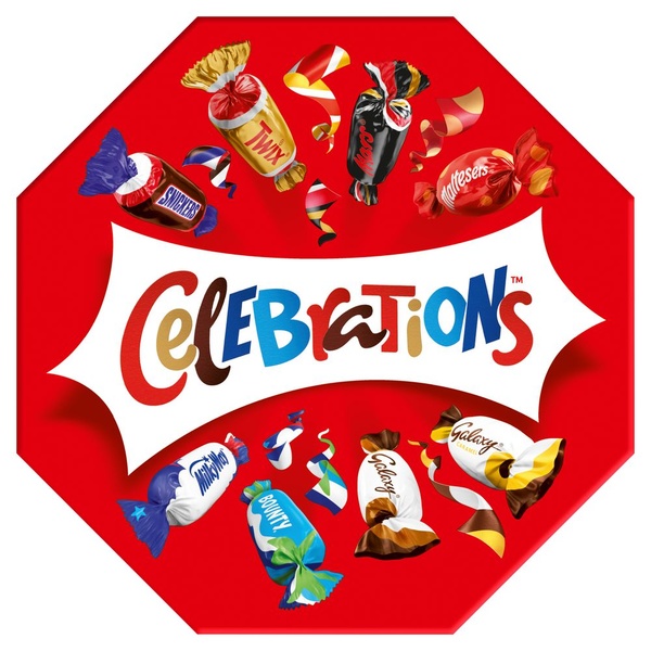 Celebrations chocolade grote doos voorkant