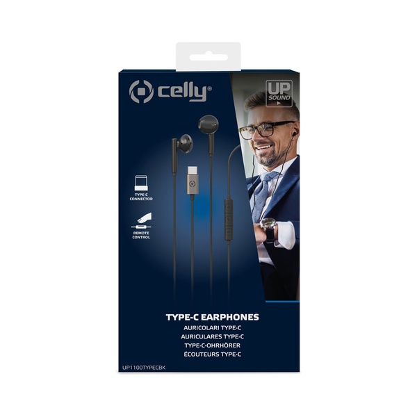 Celly earphones type-c voorkant