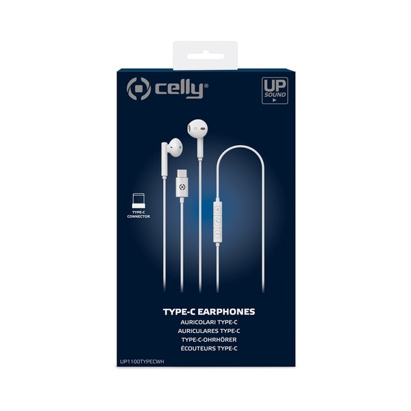 Celly earphones type-c voorkant