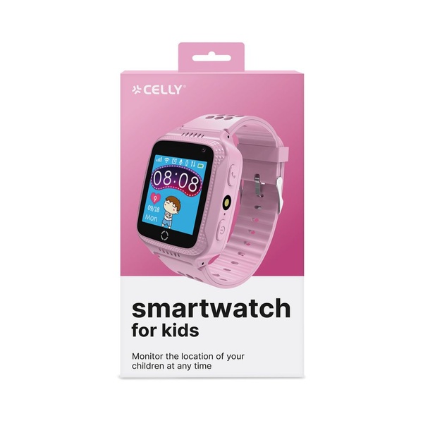 Celly smartwatch kids roze voorkant