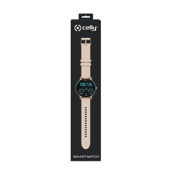 Celly smartwatch roze voorkant