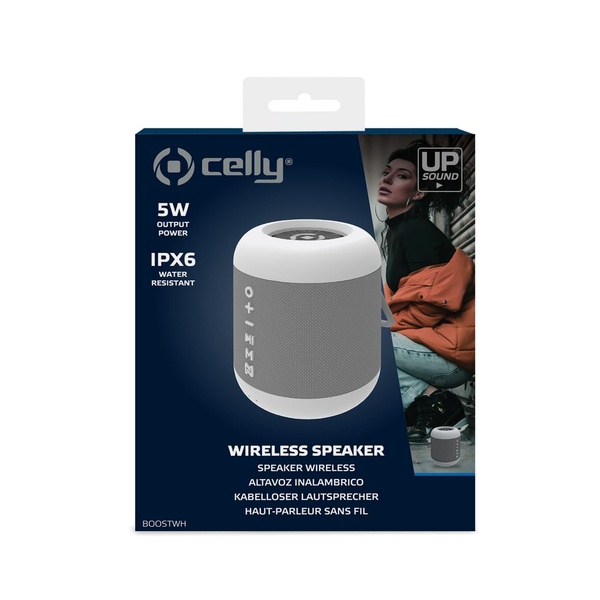 Celly wireless speaker 5w white voorkant