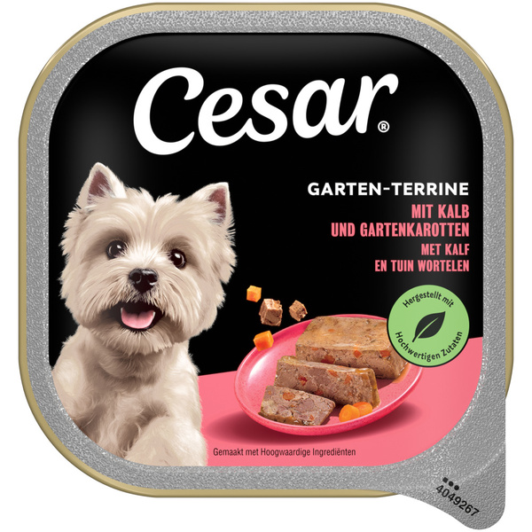Cesar Hondenvoer Primeur Kalf Wortel voorkant