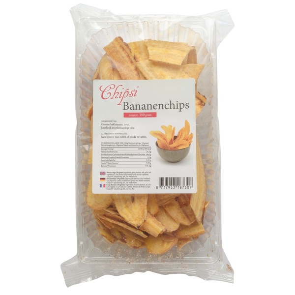 Chipsi chips bananen voorkant