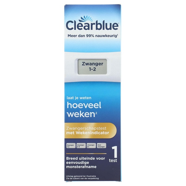 Clear Blue weken indicator voorkant