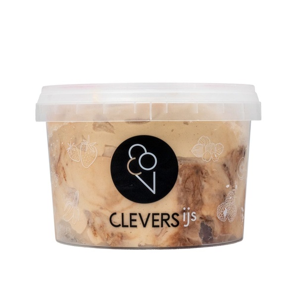 Clevers IJs hazelnoot praline voorkant