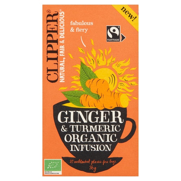 Clipper ginger & turmeric voorkant