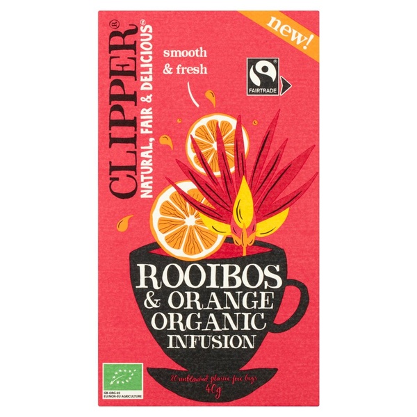 Clipper thee rooibos sinaasappel voorkant