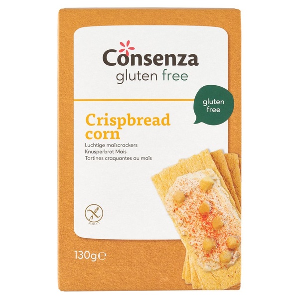 Consenza maiscrackers glutenvrij voorkant