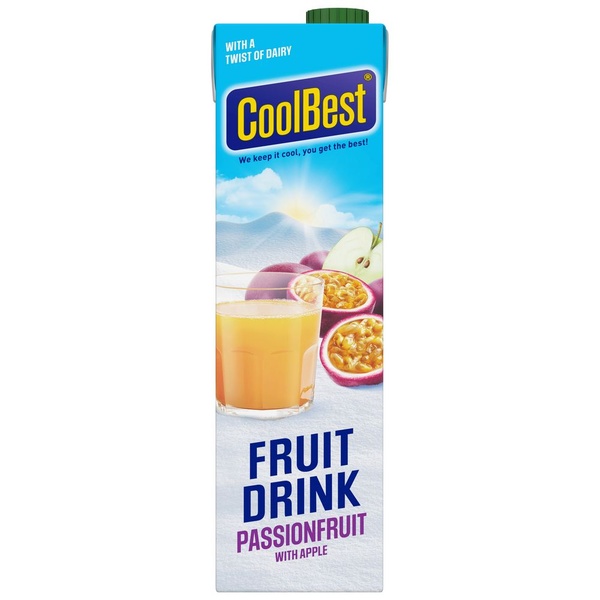 Coolbest fruitdrink passievrucht met appel voorkant