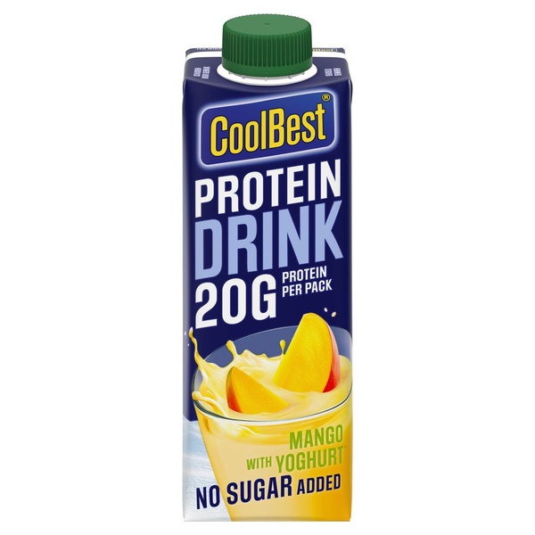 Coolbest protein drink mango voorkant