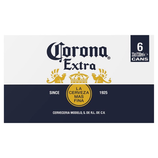 Corona bier extra blond blik voorkant