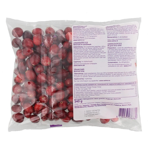Cranberries achterkant