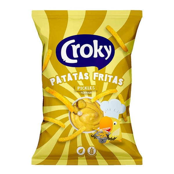 Croky patatas fritas pickles voorkant