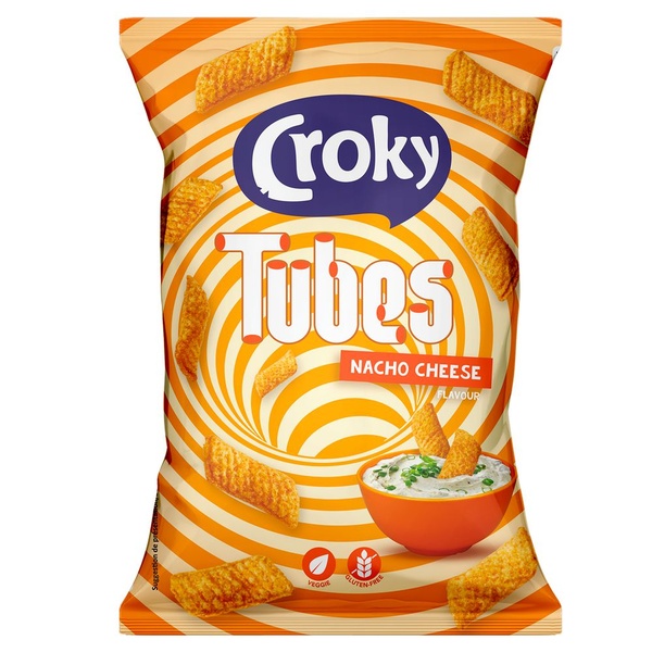 Croky tubes nacho cheese voorkant