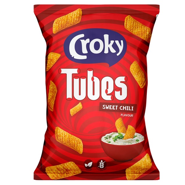 Croky tubes sweet Chili  voorkant
