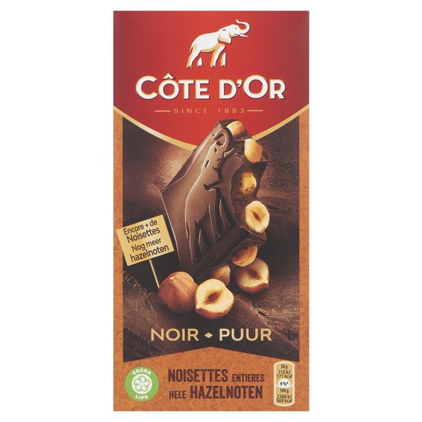 Côte d'Or chocolade Puur Hazelnoten voorkant