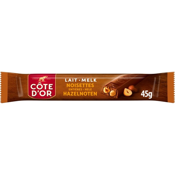 Côte d'Or Côte d'Or melk hele hazelnoten 45 gram voorkant