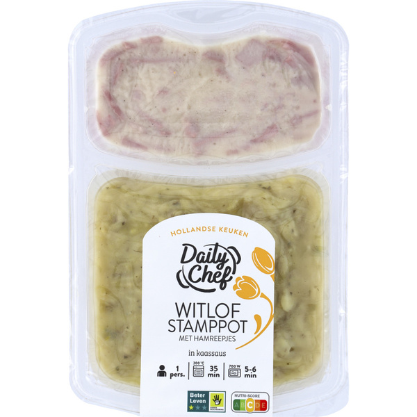Daily Chef witlofstamppot met hamblokjes voorkant