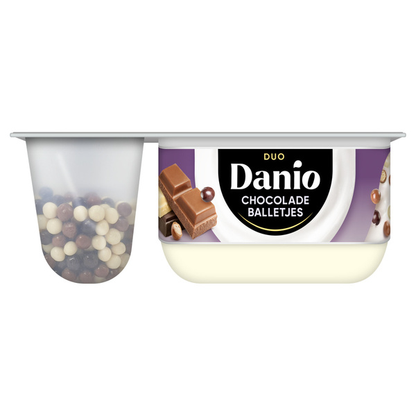 Danio Danio Yoghurt Duo Chocolade Balletjes voorkant
