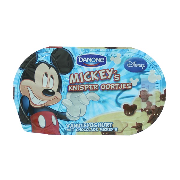 SPAR Danone Mickey Mouse Yoghurt Vanille Met Chocolade je vindt het