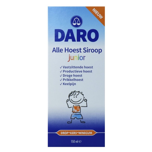 Daro alle hoest siroop Junior achterkant