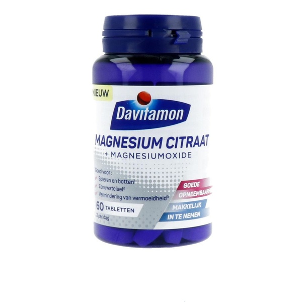 Davitamon magnesium citraat 60 stuks achterkant