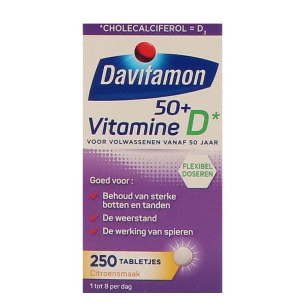 Davitamon Vitamine D 50 plus achterkant