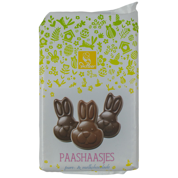 De Heer De Heer Chocolade Haasjes Melk & Puur voorkant