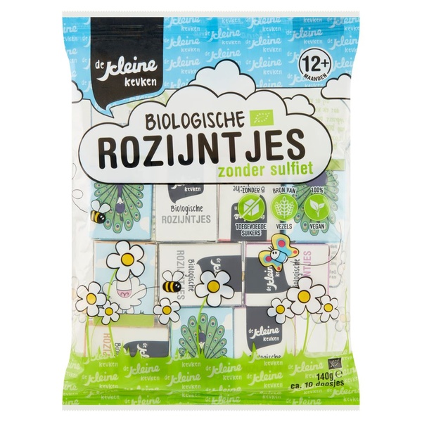 De kleine keuken biologische rozijntjes voorkant