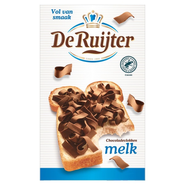 De Ruijter chocoladevlokken melk voorkant