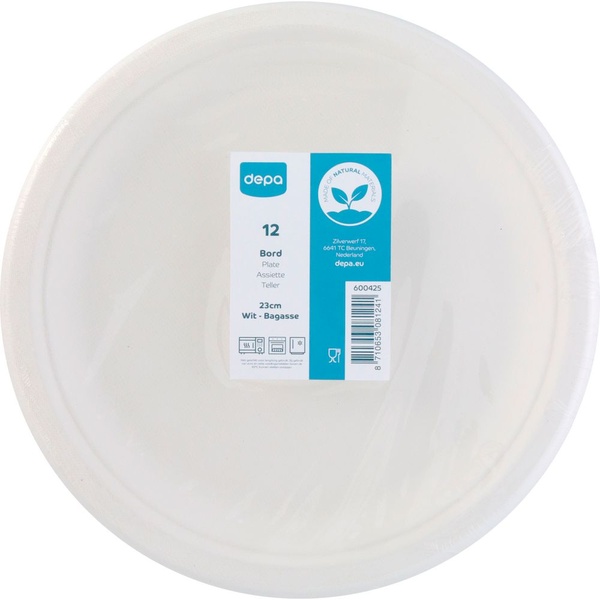 Depa wegwerp borden bord wit voorkant