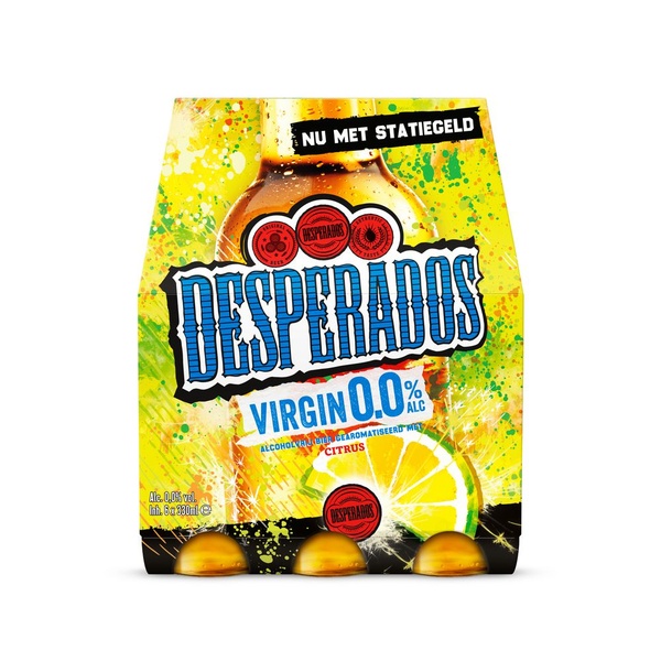 Desperados virgin 0,0 6-pack voorkant