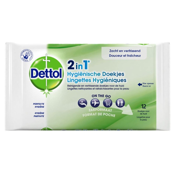Dettol doekjes hygiënisch voorkant