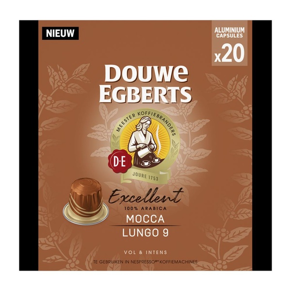 Douwe Egberts koffiecups mocca voorkant