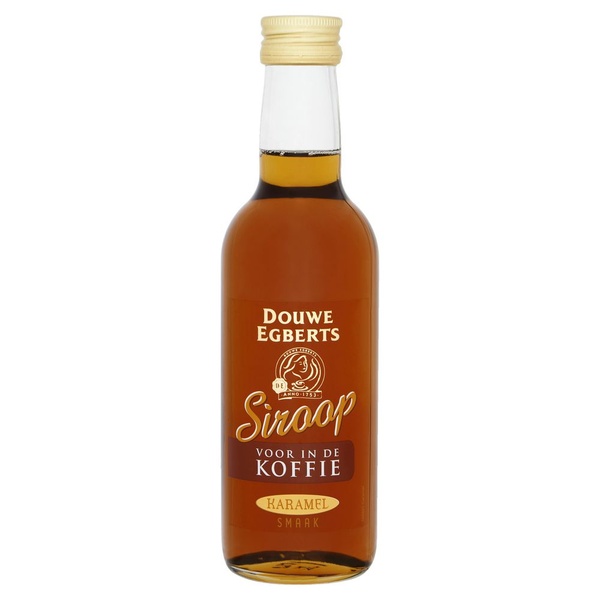 Douwe Egberts koffiesiroop karamel voorkant