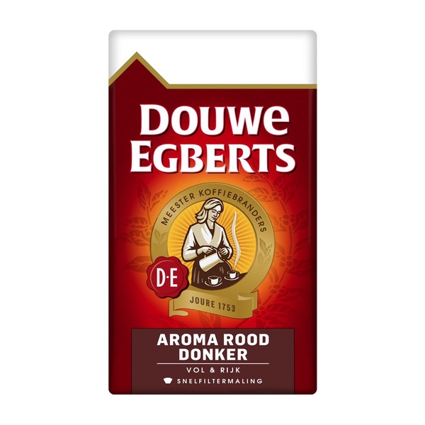 Douwe Egberts snelfilterkoffie aroma rood donker voorkant