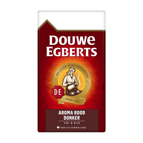 Douwe Egberts snelfilterkoffie aroma rood donker voorkant