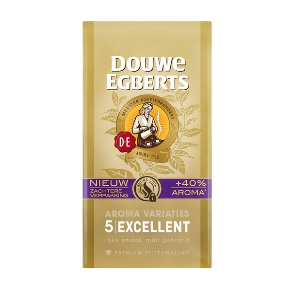 Douwe Egberts snelfilterkoffie excellent gold voorkant
