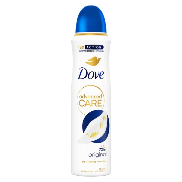 Dove deodorant spray advanced care original achterkant