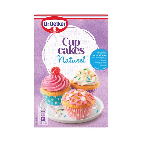 Dr. Oetker bakmix cupcakes naturel voorkant